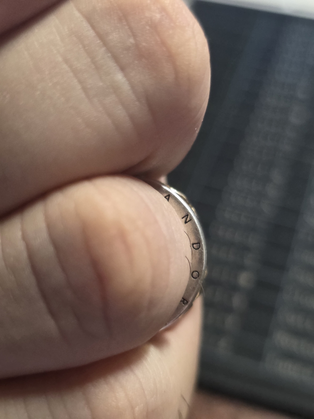 Pandora Sterling Silver Heart Band Ring - Picture 7 of 7